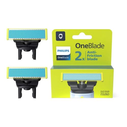 Philips Shaver OneBlade Replacement Blades (Anti Friction) QP225/50 (2 vnt.), pilka spalva