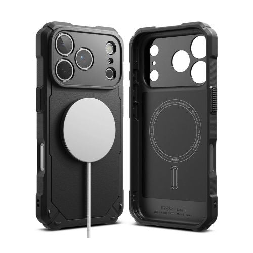Ringke iPhone 17 Pro Max dėklas Rugged Gear magnetinis, juoda spalva