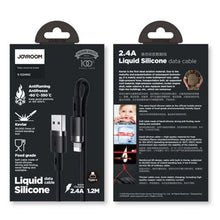 Joyroom Lightning - USB laidas 2.4A, 1.2m (S-1224N2), juoda spalva