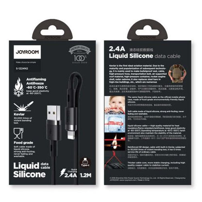 Joyroom Lightning - USB laidas 2.4A, 1.2m (S-1224N2), juoda spalva