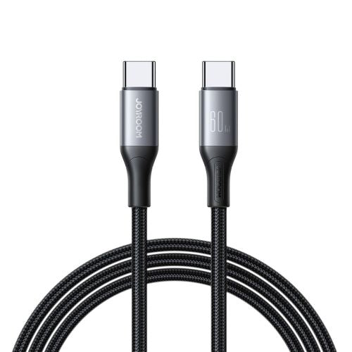 Joyroom Type-C - Type-C Flash Series laidas A28, 60 W, 480mb/s, 1m, (S-A28_CCB), juoda spalva