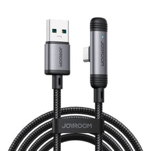 Joyroom USB - Type-C EnjoyX Series 90 Degree laidas A56, 3A, 480mb/s, 1.2m, (S-A56), juoda spalva
