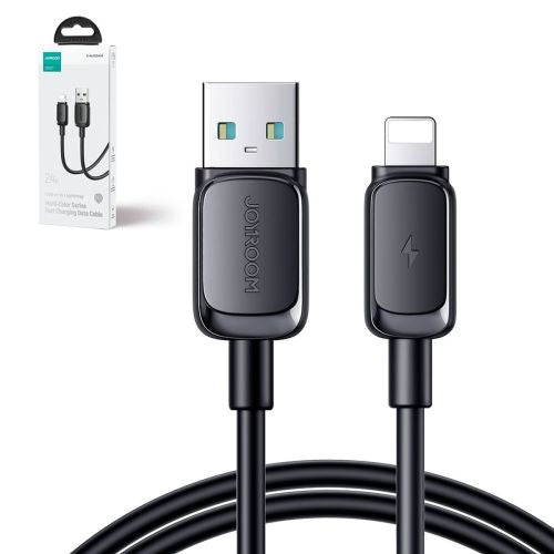 Joyroom USB - Lightning duomenų laidas, 2.4A, 480Mb/s, 1.2m (S-AL012A14), juoda spalva