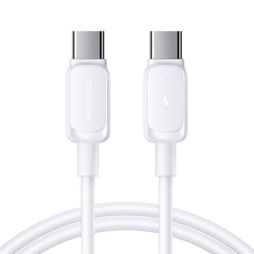 Joyroom Type-C - USB-C laidas Multi-Color Series laidas A14, 60 W, 480mb/s, 1.2m, (S-CC100A141 W), balta spalva