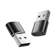 Joyroom adapteris, kištukas USB 3.2 Gen 1 į Female Type-C į Male USB, (2 vnt.), (S-H152), juoda spalva