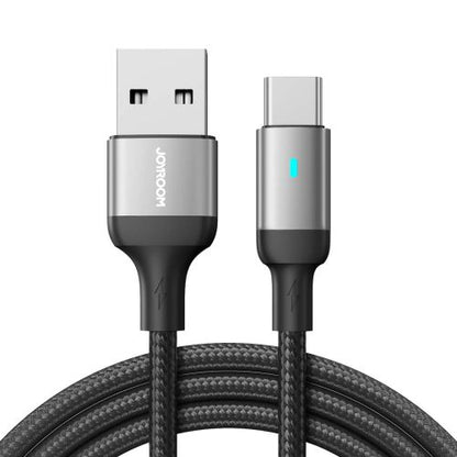Joyroom USB - Type-C duomenų laidas, 3A, 1.2m, (S-UC027A10), juoda spalva