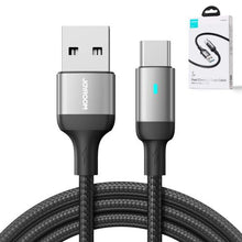 Joyroom USB - Type-C duomenų laidas, 3A, 1.2m, (S-UC027A10), juoda spalva