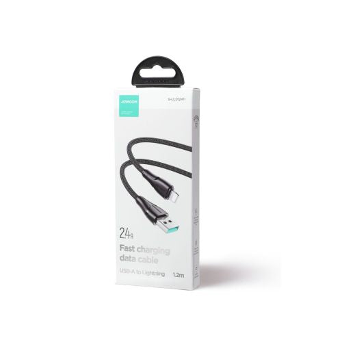Joyroom USB - Lightning laidas Surpass Series, 2.4A, 1.2m, (S-UL012A11), juoda spalva