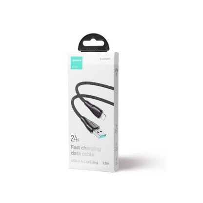 Joyroom USB - Lightning laidas Surpass Series, 2.4A, 1.2m, (S-UL012A11), juoda spalva