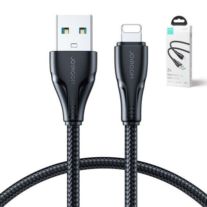 Joyroom USB - Lightning laidas Surpass Series, 2.4A, 1.2m, (S-UL012A11), juoda spalva