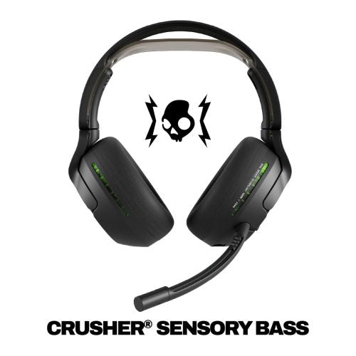 Skullcandy Crusher PLYR 720 Bluetooth belaidės ausis apgaubiančios ausinės su Mic, BT 5.3, skirtas XBOX, (S6PXW-T964), juoda
