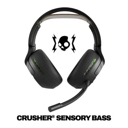 Skullcandy Crusher PLYR 720 Bluetooth belaidės ausis apgaubiančios ausinės su Mic, BT 5.3, skirtas XBOX, (S6PXW-T964), juoda