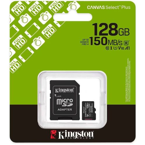 Kingston MicroSD Card Canvas Select Plus 128 GB Class 10 + adapteris (SDCS3/128)