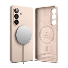 Ringke Galaxy S26 Plus dėklas Silicone magnetinis, rožinio smėlio spalva