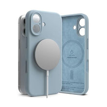 Ringke iPhone 16 dėklas Silicone magnetinis, mėlyna spalva
