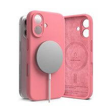 Ringke iPhone 16 dėklas Silicone magnetinis, rožinė spalva