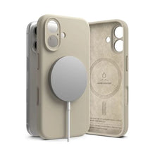 Ringke iPhone 16 dėklas Silicone magnetinis, akmens spalva