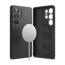 Ringke Galaxy S25 Ultra dėklas Silicone magnetinis, juoda spalva