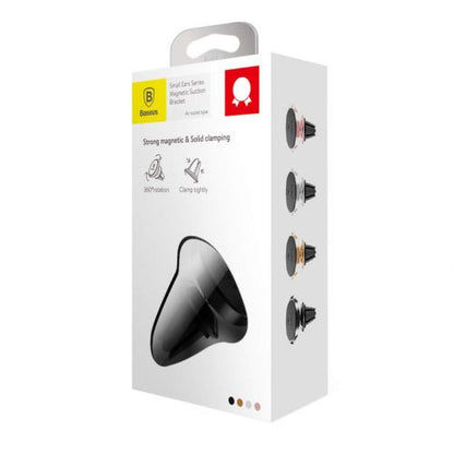 Baseus automobilinis laikiklis Small ears series magnetinis suction bracket (Air outlet type) (SUER-A01), juoda spalva