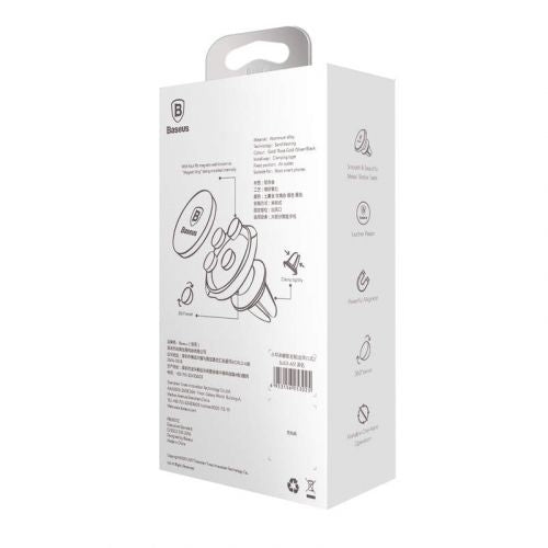 Baseus automobilinis laikiklis Small ears series magnetinis suction bracket (Air outlet type) (SUER-A01), juoda spalva