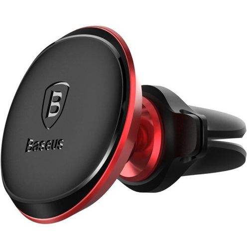 Baseus automobilinis laikiklis magnetinis Car Air vent telefono laikiklis, / (SUGX020009), juoda / raudona spalva