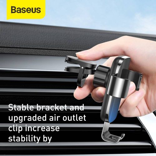 Baseus automobilinis laikiklis Glaze Gravity telefono laikiklis (SUYL-LG01), juoda spalva