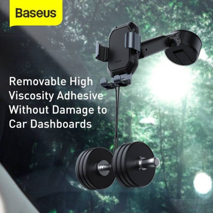 Baseus automobilinis laikiklis Tank Gravity telefono laikiklis su suction base Tarnish (SUYL-TK01), juoda spalva