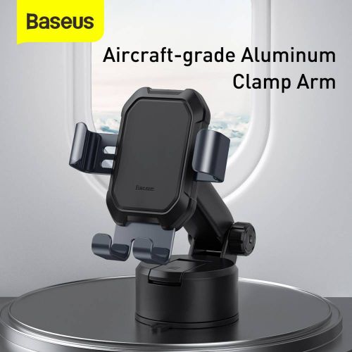 Baseus automobilinis laikiklis Tank Gravity telefono laikiklis su suction base Tarnish (SUYL-TK01), juoda spalva