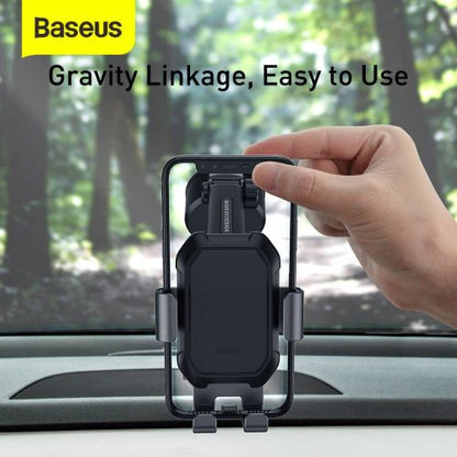 Baseus automobilinis laikiklis Tank Gravity telefono laikiklis su suction base Tarnish (SUYL-TK01), juoda spalva