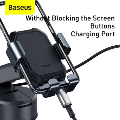 Baseus automobilinis laikiklis Tank Gravity telefono laikiklis su suction base Tarnish (SUYL-TK01), juoda spalva