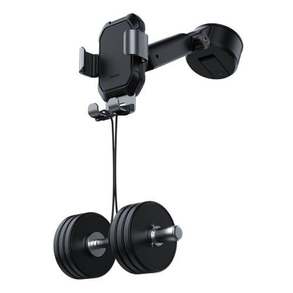 Baseus automobilinis laikiklis Tank Gravity telefono laikiklis su suction base Tarnish (SUYL-TK01), juoda spalva