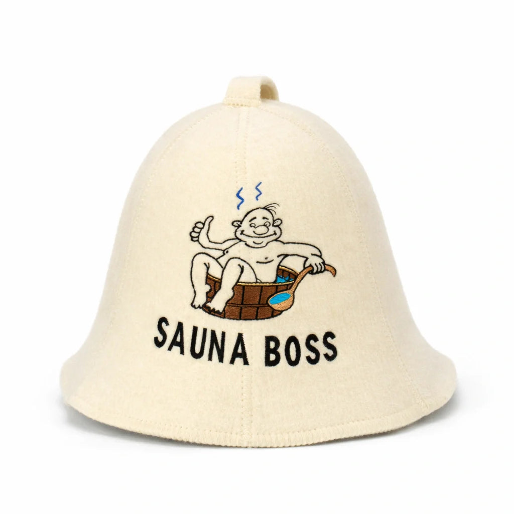 Czapka do sauny „Sauna Boss” 100% wełna