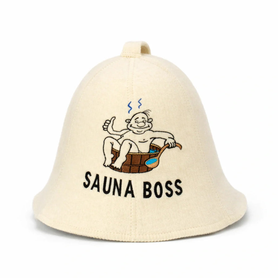 Sauna Hat 'Sauna Boss' 100% Wool