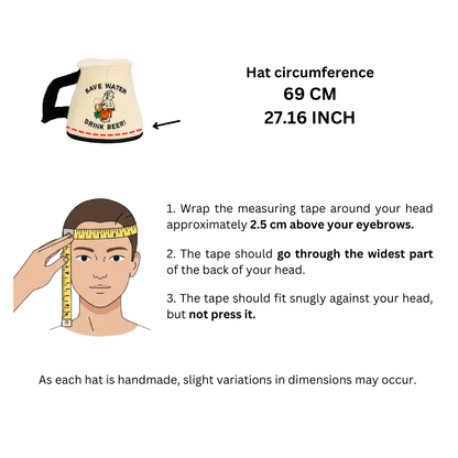 Wool Sauna Hat - Save Water Drink Beer | Funny Sauna Gift