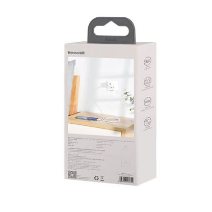 Baseus Type-C Simple Wisdom laidas (2 vnt./set), 5A, 1.5m, (TZCATZJ-02), balta spalva