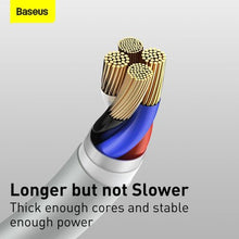 Baseus Type-C Simple Wisdom laidas (2 vnt./set), 5A, 1.5m, (TZCATZJ-02), balta spalva