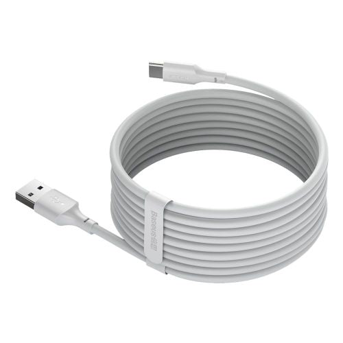 Baseus Type-C Simple Wisdom laidas (2 vnt./set), 5A, 1.5m, (TZCATZJ-02), balta spalva