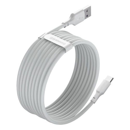 Baseus Type-C Simple Wisdom laidas (2 vnt./set), 5A, 1.5m, (TZCATZJ-02), balta spalva