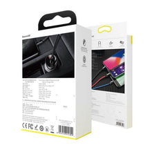 Baseus automobilinis įkroviklis skaitmeninis Display 2xUSB su 3-in-1 laidas 1.2m, 24 W 4.8A, / (TZCCBX-0G), juoda / pilka