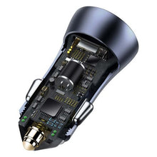 Baseus automobilinis įkroviklis Golden Contactor Pro Dual Quick įkroviklis U+C, PD 3.0, QC 4+, SCP FCP AFC (su USB - Type C