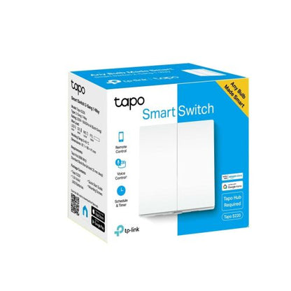 TP-Link išmanusis sieninis jungiklis Double Tapo S220 belaidis, balta spalva