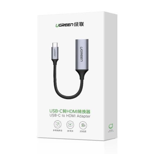 UGREEN Video laidas HDMI 70444 Type-C Male į HDMI 2.0 Female 4k 60Hz Thuderbolt 3 laidas, juoda spalva