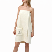 Moteriškas pirties rankšluostis-sijonas su kišene – 100% medvilnė