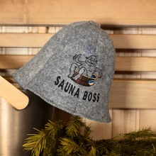 Sauna Hat "Miss Sauna" &amp; "Sauna Boss" 100% Wool, Set of 2
