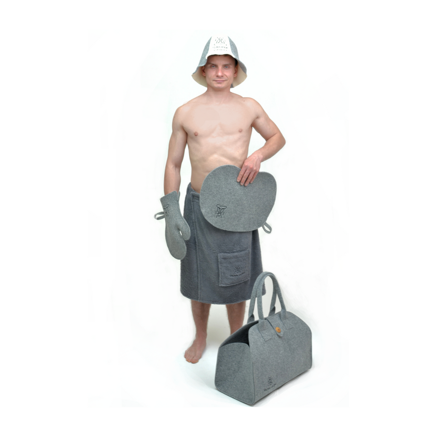 Premium Wool Felt Sauna Bag – Handmade, Stylish & Eco-Friendly