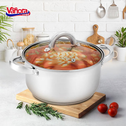 Puodas nerūdijančio plieno su teflono danga 3.9L 20x10.5cm VN-HJ-39L VANORA