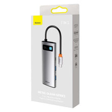 Baseus HUB Metal Gleam series 7-in-1 Multifunctional (Type-C į 2x USB 3.0, PD 100 W / HDMI 4K 30Hz / RJ45 1Gbps, Type-C