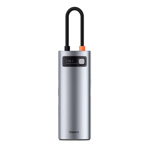 Baseus HUB Metal Gleam series 7-in-1 Multifunctional (Type-C į 2x USB 3.0, PD 100 W / HDMI 4K 30Hz / RJ45 1Gbps, Type-C