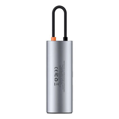 Baseus HUB Metal Gleam series 7-in-1 Multifunctional (Type-C į 2x USB 3.0, PD 100 W / HDMI 4K 30Hz / RJ45 1Gbps, Type-C