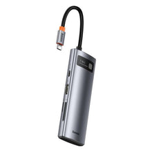 Baseus HUB Metal Gleam series 7-in-1 Multifunctional (Type-C į 2x USB 3.0, PD 100 W / HDMI 4K 30Hz / RJ45 1Gbps, Type-C